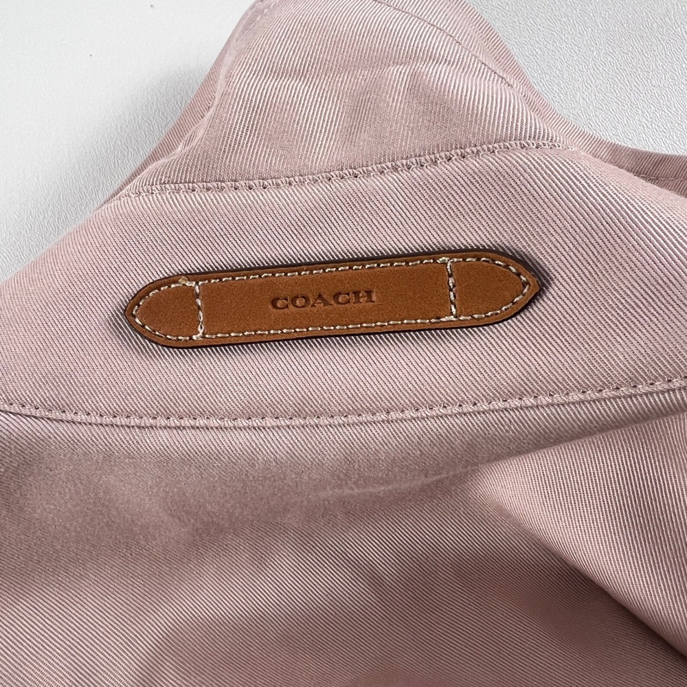 Rare Coach Convertible Trench Coat Dress XS Quartz Pink Detachable Sleeve $695 - Picture 4 of 10